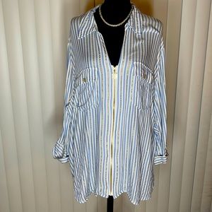 Anne Klein Metallic Stripped Blouse
